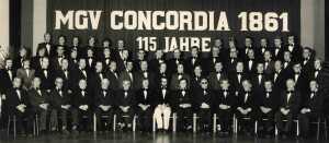 Der Chor des MGV Concordia im Jahre 1976